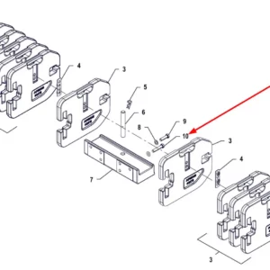 Oryginalna śruba M18 x 90 o numerze katalogowym PIS12030041, stosowana w ciągnikach rolniczych marki Arbos schemat.