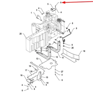 Oryginalna śruba M8 x 20 o numerze katalogowym PIS12030059, stosowana w ciągnikach rolniczych marki Arbos.