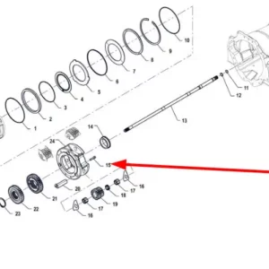 Oryginalna śruba M6 x 30 o numerze katalogowym PIS13010017, stosowana w ciągnikach rolniczych marki Arbos.