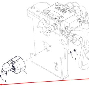 Oryginalna śruba z łbem krzyżakowym M5 x 40 o numerze katalogowym PIS13070003, stosowana w ciągnikach rolniczych marki Arbos schemat.