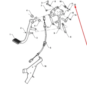 Oryginalna śruba M6 x 20 o numerze katalogowym PIS13070005, stosowana w ciągnikach rolniczych marki Arbos.