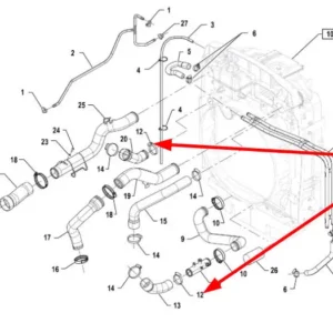 Oryginalna opaska ślimakowa 32-50mm o numerze katalogowym PIS19010004, stosowana w ciągnikach rolniczych marki Arbos.