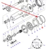 Pierścień oring tłoka hamulca o wymiarach 360 x 3,55 mm i numerze katalogowym 30/416-17, stosowany w ciągnikach rolniczych marki Massey Ferguson schemat.