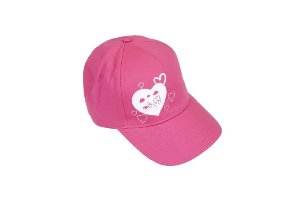 Oryginalna czapka z daszkiem dziecięca koloru różowego firmy Claas.
