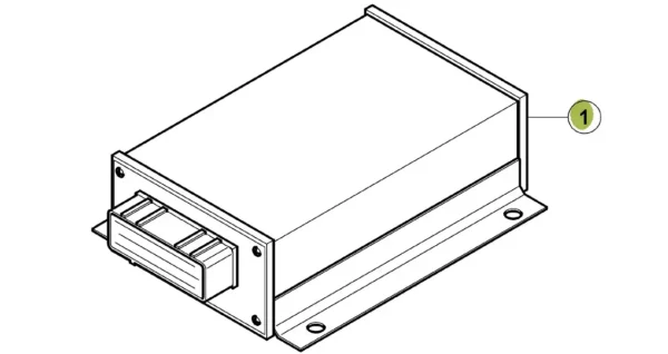 Oryginalny centralny moduł elektryczny o numerze katalogowym 7700072688, stosowany w ciągnikach rolniczych marek Claas i Renault. schemat