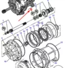 Pierścień simmering  Corteco o wymiarach 45 x 62 x 10 mm i numerze katalogowym 12014056B, stosowany w ciągnikach rolniczych marki Massey Ferguson schemat.