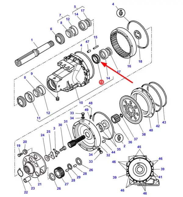 Pierścień simering o wymiarach 95,24 x 120 x 12 i numerze katalogowym 12016520B, stosowany w ciągnikach rolniczych marek Challenger, Massey Fergusion, Renault oraz Claas schemat.