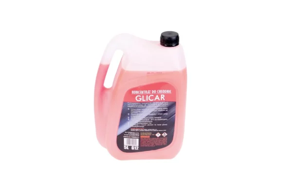 Koncentrat płynu do chłodnic Glicar G12 w opakowaniu o pojemności 5litrów