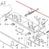 Oryginalna osłona stołu do rzepaku o numerze katalogowym 768237.0, stosowana w stołach do rzepaku marki Claas schemat.