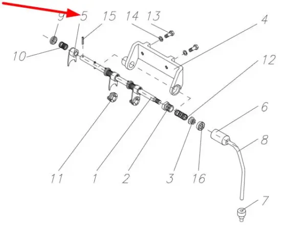 Oryginalny komplet widełek mechanizmu ścieżek technologicznych o numerze katalogowym 3025/318-02-200, stosowany w siewnikach zbożowych marki Unia schemat.