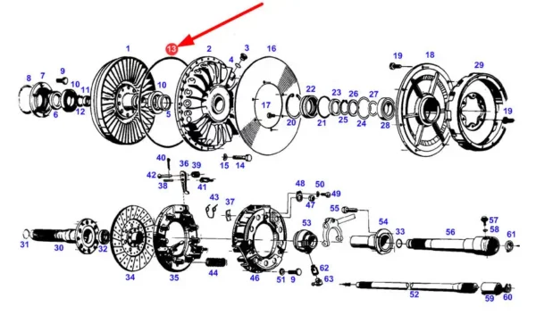 Pierścień oring  o wymiarach 410 x 4 mm i numerze katalogowym 165X549047566000, stosowany w ciągnikach rolniczych marek Fendt, Massey Ferguson oraz Challenger schemat.