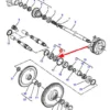 Pierścień uszczelniający simering o wymiarach 68 x 90 x 13 mm i numerze katalogowym 70815411, stosowany w ciągnikach rolniczych marki Massey Ferguson. schemat
