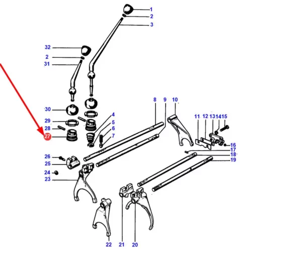 Tuleja metalowa, wkręcana marki Granit o numerze katalogowym 70850001, stosowana jako zamiennik w ciągnikach marki Massey Ferguson schemat.