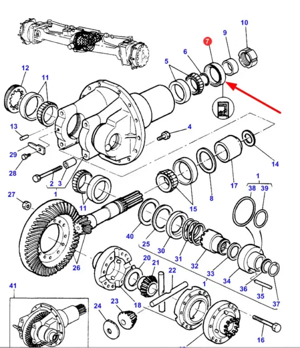 Pierścień simering 65 x 92 x 18 mechanizmu różnicowego przedniej osi o numerze katalogowym 355-9, stosowany jako zamiennik w ciągnikach marki Massey Ferguson.