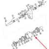 Pierścień simering kosza spręgłowego przekładni Power Shift o wymiarach 38,1 x 54,74 x 4,8 mm i numerze katalogowym 402567R91.01, stosowany w ciągnikach rolniczych marki Case schemat.