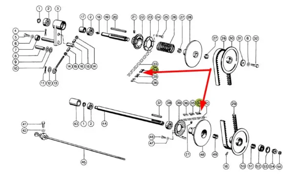 Spinka łańcucha 520 o numerze katalogowym Spinka łańcucha 520, stosowana w maszynach rolniczych marki Claas schemat.