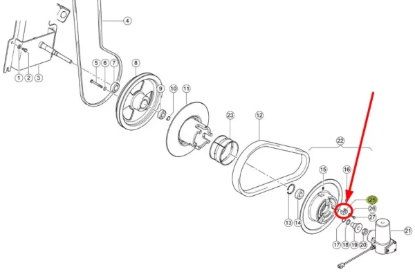 Zamiennik oryginalnej klamry wariatora wialni, stosowanej w kombajnach zbożowych marki Claas schemat