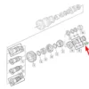 Oryginalna podkładka o wymiarach 62.5 x 72.5 x 0.15 mm i numerze katalogowym L41662, stosowana w ciągnikach rolniczych marki John Deere. schemat