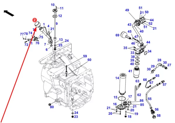 Filtr odpowietrznik zbiornika o numerze katalogowym L1080731, stosowany w ciągnikach rolniczych marki Fendt schemat.