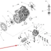 Oryginalna pompa hydrauliczna zębata dwusekcyjna o numerze katalogowym C030975, stosowana w ładowarkach marki MultiOne schemat.