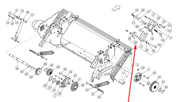 Złącze hydrauliczne trójnik o numerze katalogowym C033035, stosowana w mini ładowarkach marki Multione. schemat