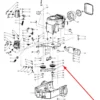 Oryginalny pasek napędu pompy hydraulicznej o numerze katalogowym C037807, stosowany w ładowarkach marki MultiOne schemat.
