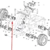 Oryginalny silnik hydrauliczny Danfoss 315 cc o numerze katalogowym C038591, stosowany w ładowarkach marki MulitOne schemat.