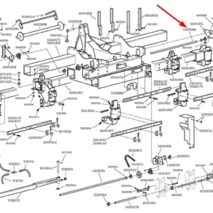 Oryginalny wałek sześciokątny Dł.0.90m o numerze katalogowym 40090288, stosowany w siewnikach marki Monosem schemat.