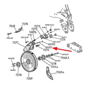 Oryginalny wałek pokrywy aparatu rozdzielającego onumerze katalogowym 40120116, stosowany w siewnikach marki Monosem schemat.