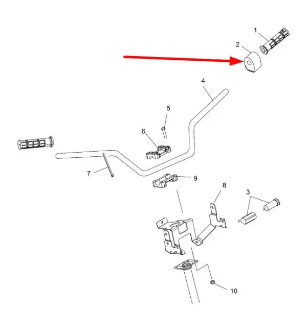 Oryginalny włącznik świateł przy kierownicy Sportsman, stosowany w quadach marki Polaris schemat.