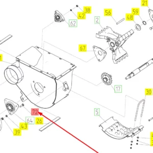 Oryginalna śruba M10 x 35 o numerze katalogowym 101075105, stosowana w kombajnach zbożowych marki Rostselmash schemat.