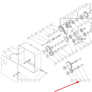 Oryginalne koło zębate napędowe o numerze katalogowym 680751, stosowane w siewnikach oraz agregatach uprawowych marki Sulky schemat.