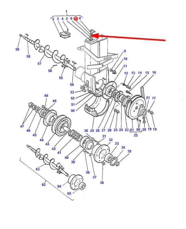 Oryginalne półogniwo łańcucha 41,4mm, stosowane w maszynach rolniczych marki Challenger, Massey Ferguson schemat.