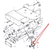 Obudowa łożyska wału przedniego napędu o numerze katalogowym 43877, stosowana w ciągnikach rolniczych marki Massey Ferguson schemat.