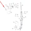Oryginalna śruba płużna mocowania odkładnicy przedpłużka o wymiarach M10 x 30 x 1.25 kl.10.9 i numerze katalogowym 1025388, stosowana w pługach marki Unia schemat.