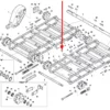 Oryginalna listwa kryta przenośnika podłogowego o długości 1320 mm i numerze katalogowym 2228/03-00-200.01, stosowana w rozrzutnikach obornika marki Unia schemat.