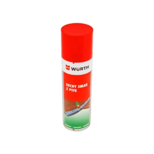 Suchy preparat smarny PTFE w sprayu marki Wurth o pojemności 300 ml i numerze katalogowym 08935500376.