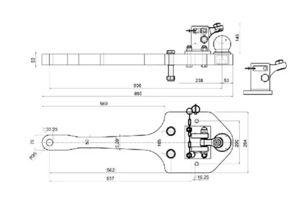 Scharmüller Płyta nośna zaczepu, K80 885 mm