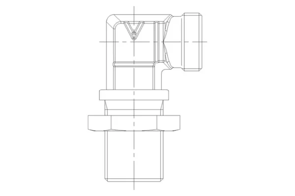 Voss Złącze kolankowe grodziowe M14x1.5 8L