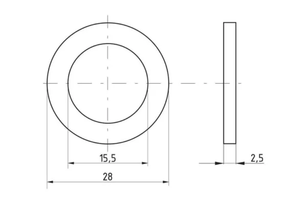 Towar Podkładka O 14.5x29x1.5 mm, stal ocynk Towar