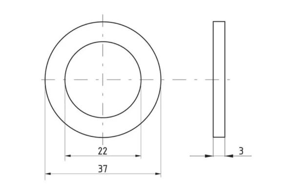 Towar Podkładka O 21x37x2 mm, stal ocynk Towar