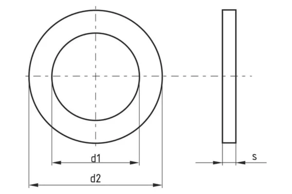 JF Podkładka płaska, 45x56x0.5 mm