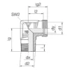 Voss Złącze kątowe gwint zewnętrzny NPT WES, 8LL M12x1 1/4"