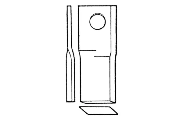 Towar Nożyk kosiarki rotacyjnej lewy 88x40x3 mm otwór O 19 mm okrągły pasuje do Welger 25 szt.