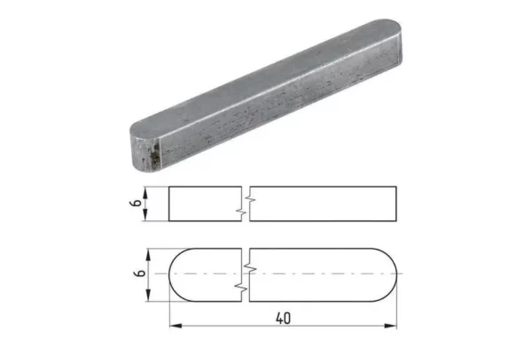 Towar Wpust pryzmatyczny Towar, 6 x 6 x 40 mm