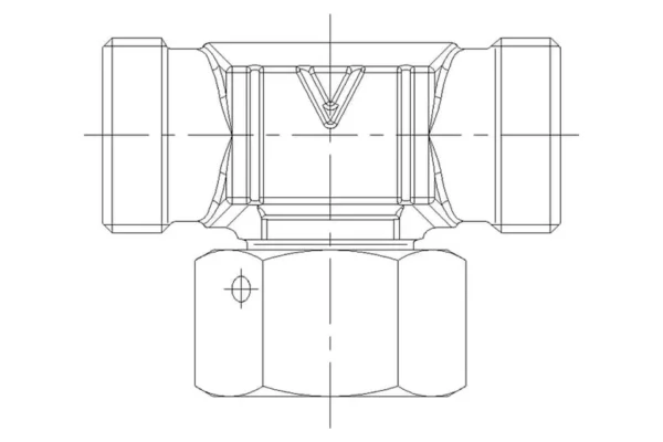 Voss Złącze trójnikowe z nakrętką symetryczne M16x1.5 8S