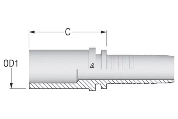 Alfagomma Końcówka DN08-O12 mm