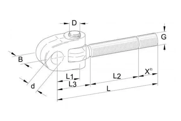 Walterscheid Końcówka przegubowa łącznika górnego, M36x32.00 mm