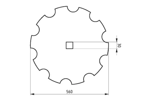 Non Original Talerz brony uzębiony, 560x3.5 mm