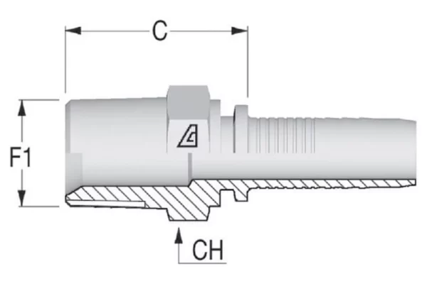 Alfagomma Końcówka węża AGN-NS NPT, DN32 1-1/4"